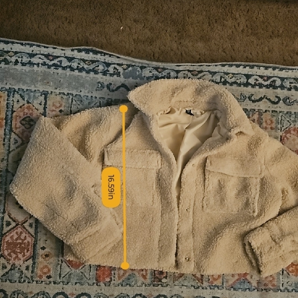 Short faux shearling jacket xxs - Picture 2 of 10